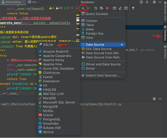 在 PyCharm 中新建 SQLite 数据库